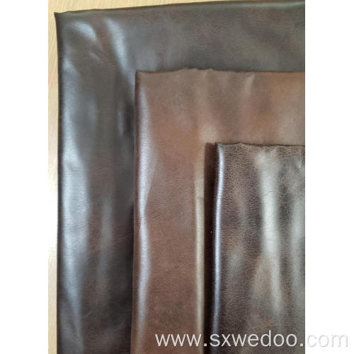 Knitted Foil Leather Look Fabric for Sofa Cover